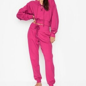Comfy Pink Sweatpants Set
